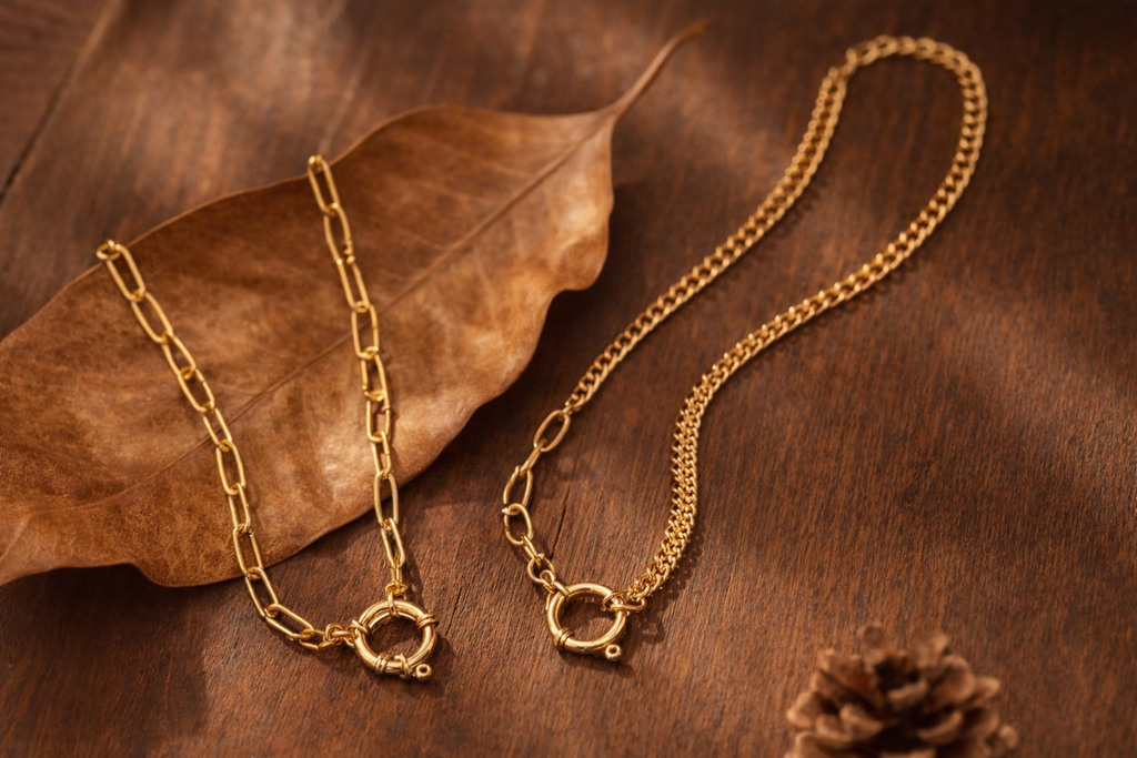 19" & 20" Plus Size Baddie Core Chunky Gold Plated O-Ring Link Necklace