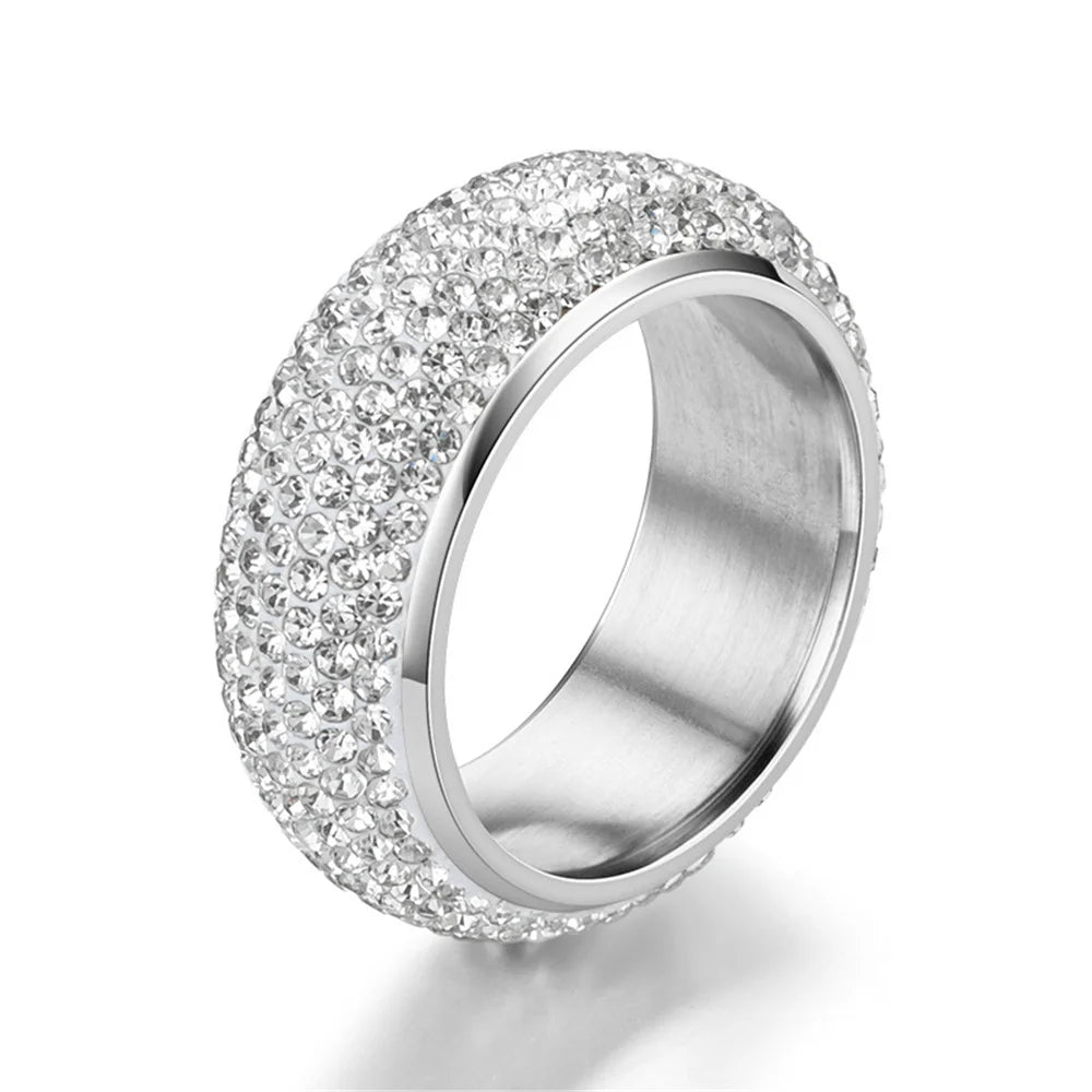 Sizes 10, 11, 12 Dome Micropave Thick Band