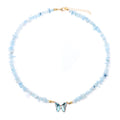 19.68" Crystal Quartz Butterfly Necklace