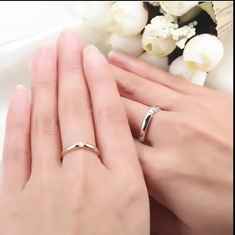 Size 10, 11, 12  2mm Stainless Steel Cubic Zirconia Ring