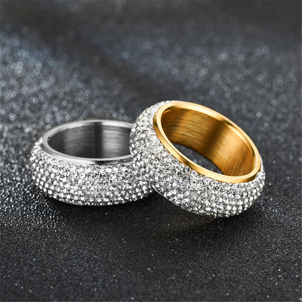 Sizes 10, 11, 12 Dome Micropave Thick Band