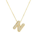 Bubble Initial Pendant Necklace | Pre-Order